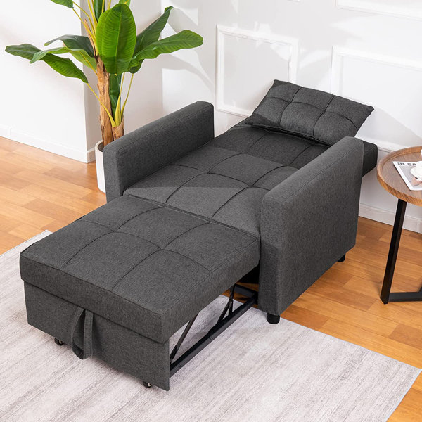 Ebern Designs Culliton Twin 36.4'' Wide Sewn Pillow Back Futon Chair